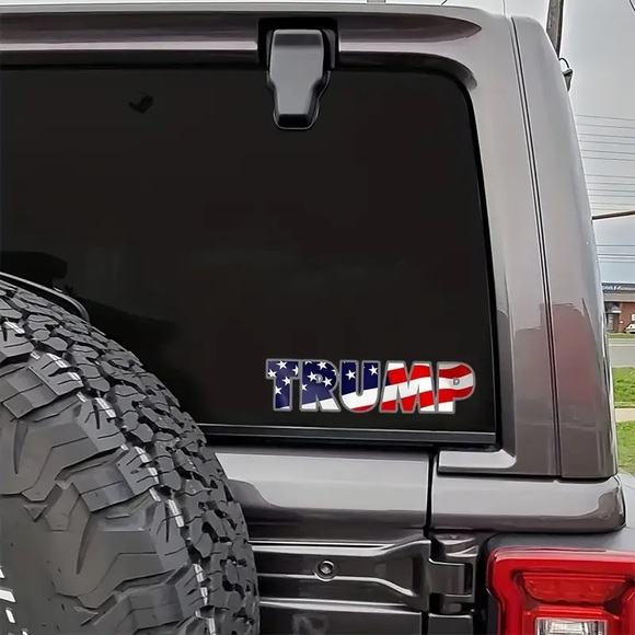 🇺🇸”Trump” Red White & Blue Stars & Stripes Waterproof Vinyl Decal! - Picture 7 of 9